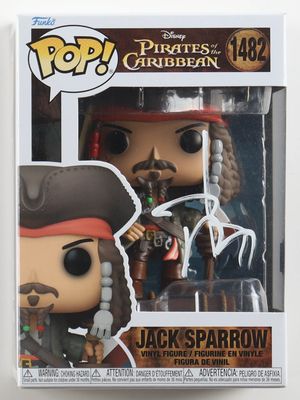 Figura autografiada de Johnny Depp de Piratas del Caribe 1482 Jack Sparrow  Figura Funko Pop autografiada de Johnny Depp Figura Funko Pop autografiada de Johnny Depp Figura Funko Pop de vinilo autografiada de Johnny Depp