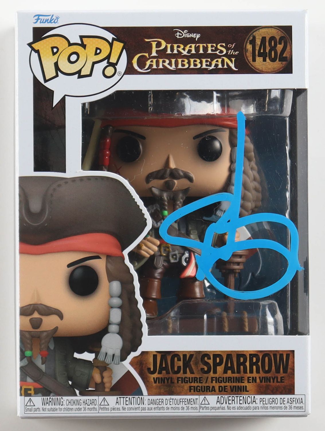 Johnny Depp Autograph Signed Pirates of the Caribbean 1482 Jack Sparrow Funko Pop Autograph Autographed  DEPP Autographed Signed Autographed Deep Johnny Funk Pop Vinyl Signed