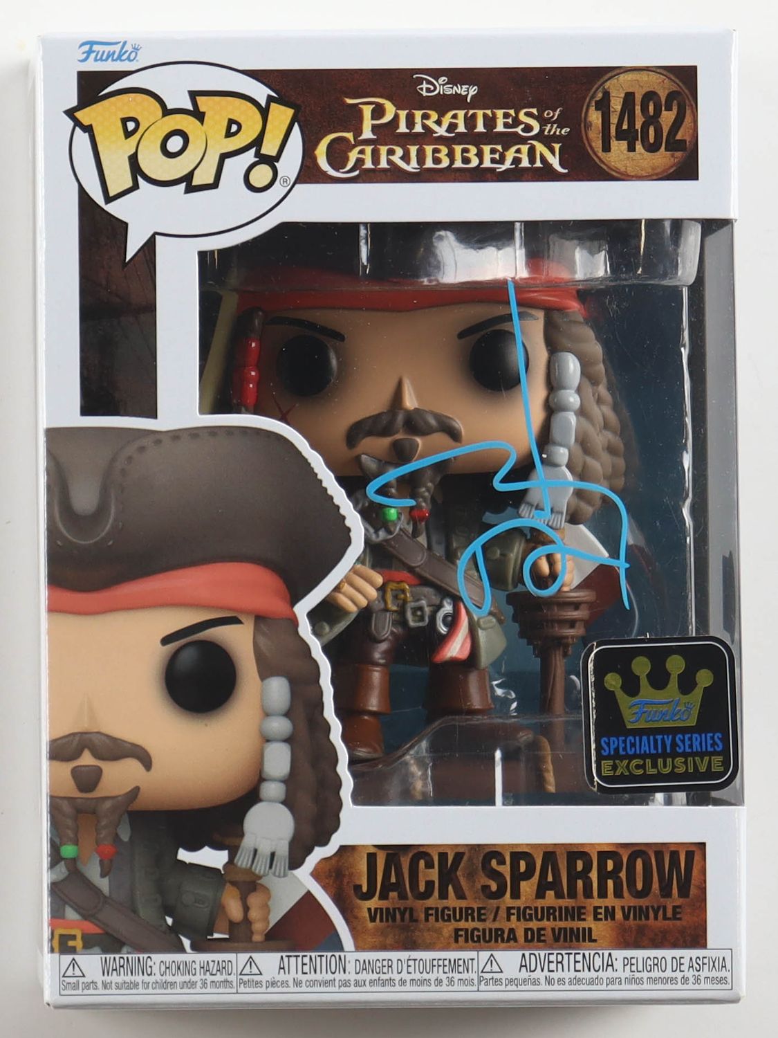 Johnny Depp Autograph Signed Pirates of the Caribbean 1482 Jack Sparrow Funko Pop Autograph Autographed  DEPP Autographed Signed Autographed Deep Johnny Funk Pop Vinyl Signed