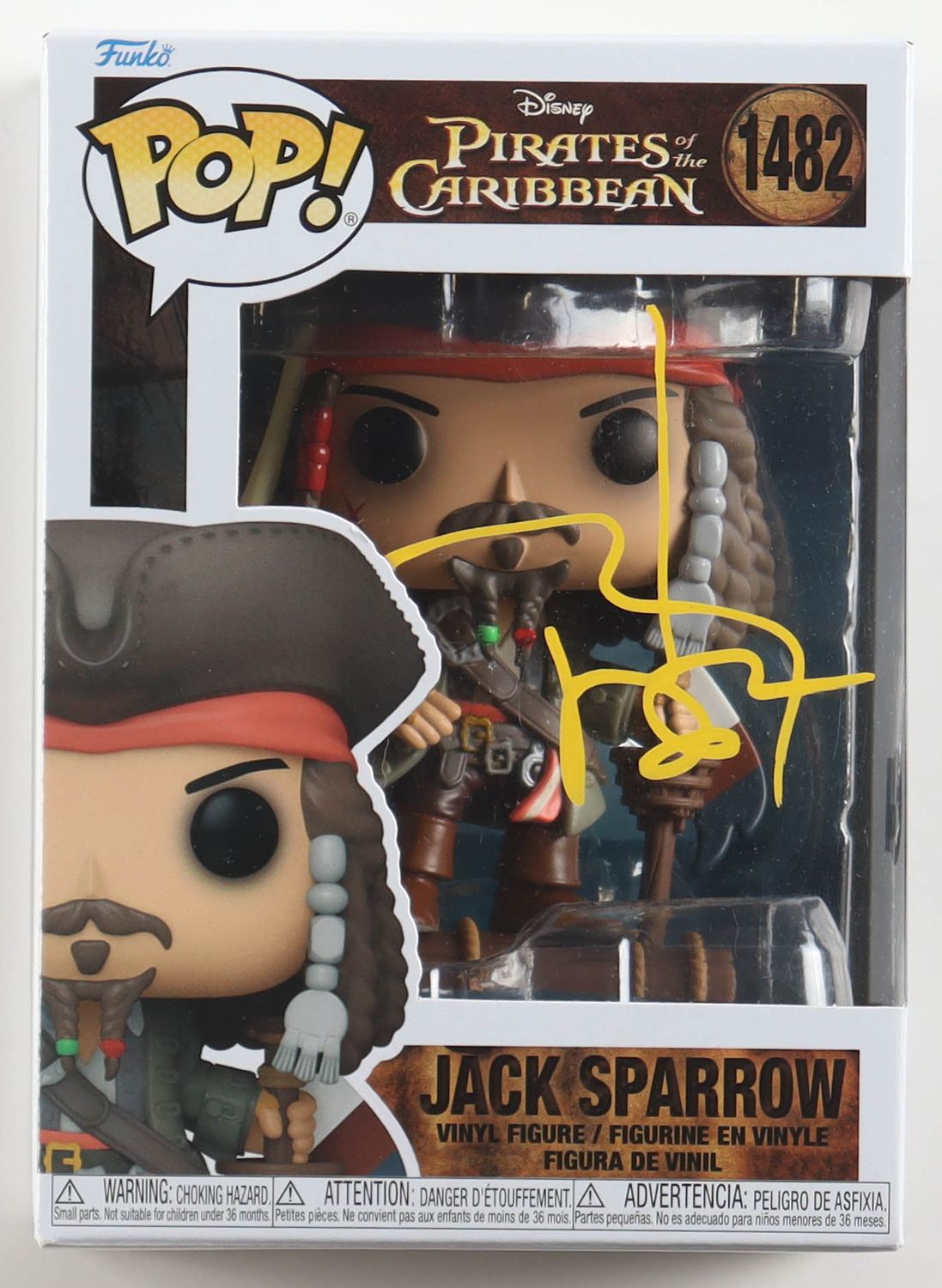 Johnny Depp Autograph Signed Pirates of the Caribbean 1482 Jack Sparrow Funko Pop Autograph Autographed  DEPP Autographed Signed Autographed Deep Johnny Funk Pop Vinyl Signed