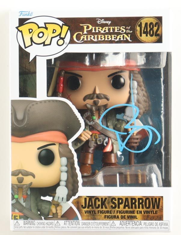 Johnny Depp Autograph Signed Pirates of the Caribbean 1482 Jack Sparrow Funko Pop Autograph Autographed  DEPP Autographed Signed Autographed Deep Johnny Funk Pop Vinyl Signed