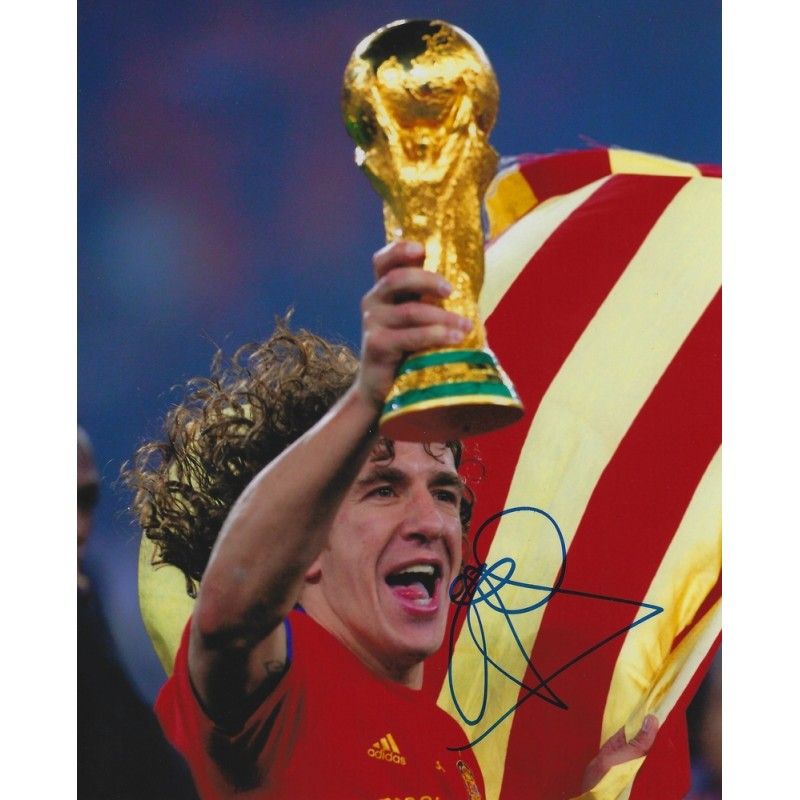 Carles Puyol Spain Photo Signed Autograph Autographed PUYOL Photo Autograph Signed Autographed Spain Puyol