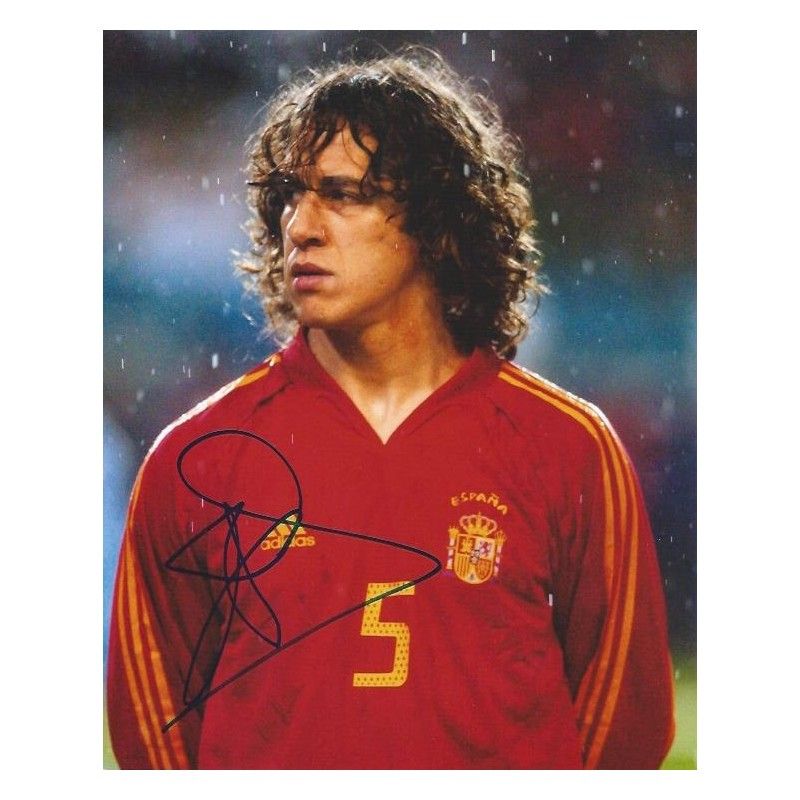 Carles Puyol Spain Photo Signed Autograph Autographed PUYOL Photo Autograph Signed Autographed Spain Puyol