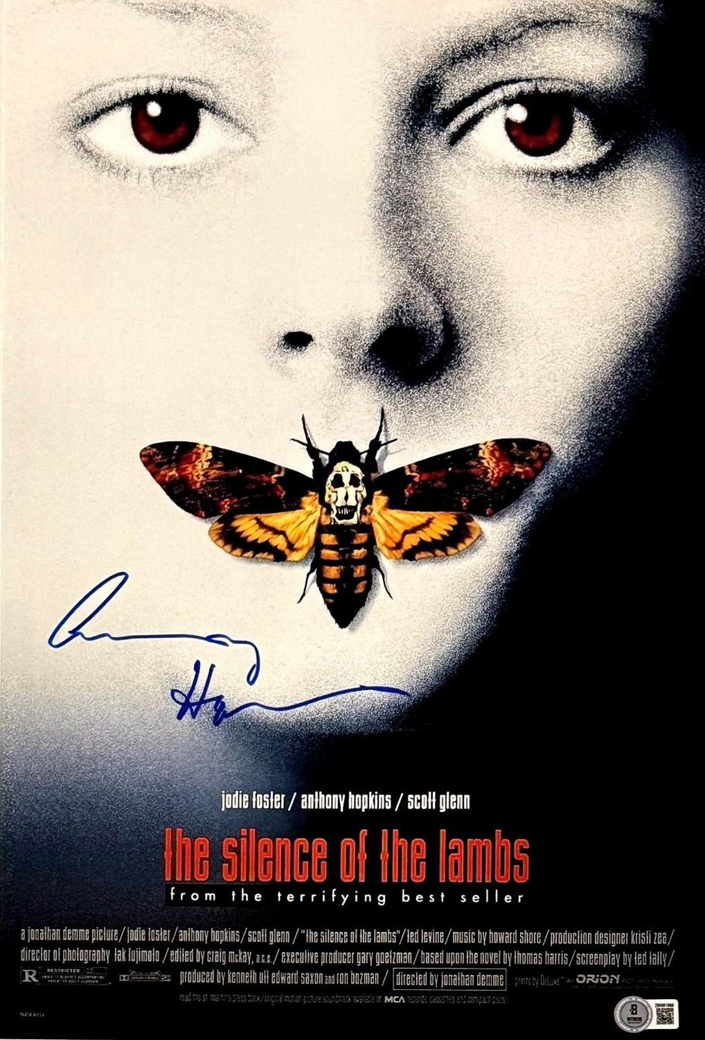 Anthony Hopkins Signed Silence of the Lambs 12x18 Photo Signed Autograph Autographed  Photo Anthony Hopkins Autographed Signed  Photo HOPKINS  Autographed