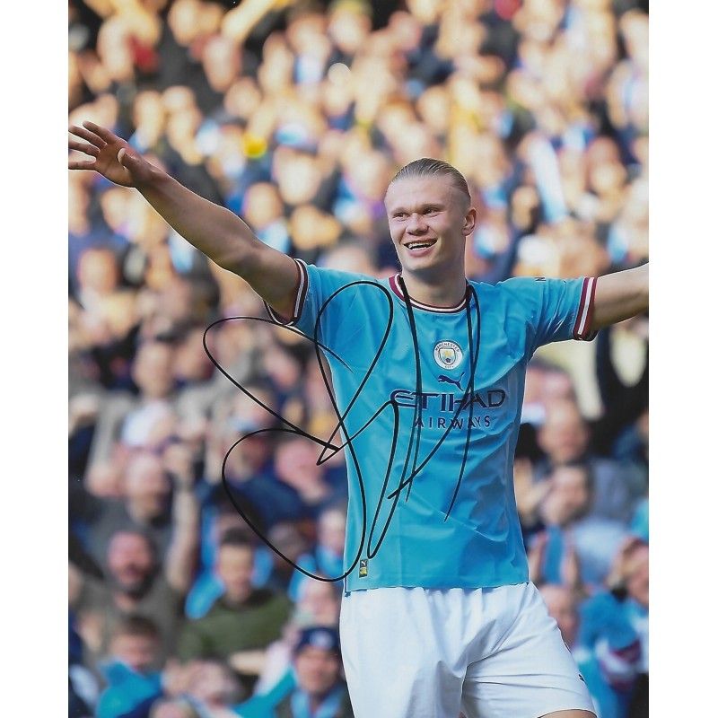Erling HAALAND MAN CITY Manchester City Photo Signed Autograph Autographed  Erling HAALAND  Photo Autographed Signed Autographed Erling HAALAND