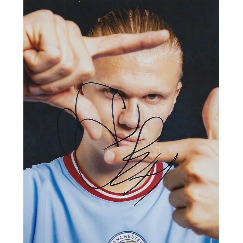 Erling HAALAND MAN CITY Manchester City Photo Signed Autograph Autographed  Erling HAALAND  Photo Autographed Signed Autographed Erling HAALAND