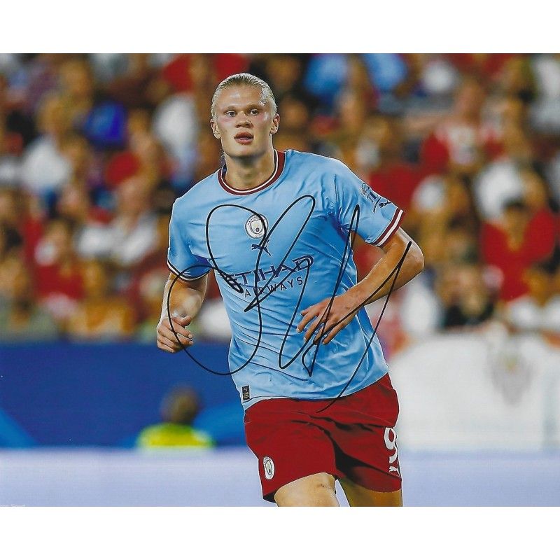 Erling HAALAND MAN CITY Manchester City Photo Signed Autograph Autographed  Erling HAALAND  Photo Autographed Signed Autographed Erling HAALAND