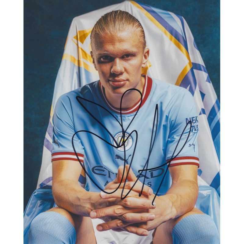 Erling HAALAND MAN CITY Manchester City Photo Signed Autograph Autographed  Erling HAALAND  Photo Autographed Signed Autographed Erling HAALAND