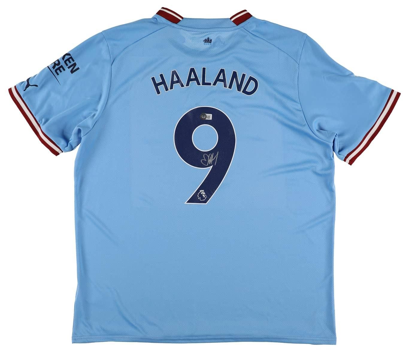 Jersey Signed Autograph Erling Haaland Manchester City  Erling Haaland Signed Manchester City Puma Jersey Signed Autographed Shirt Haaland Man City