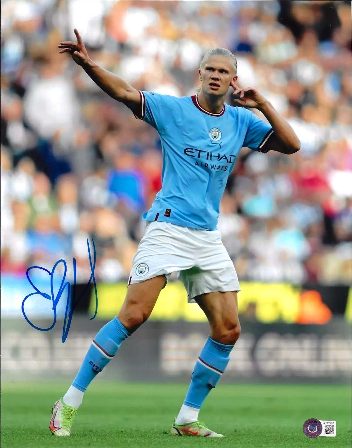 Photo Signed Autograph Erling Haaland Manchester City  Erling Haaland Signed Manchester City Photo 11*14 Signed Autographed Photo Haaland Man City