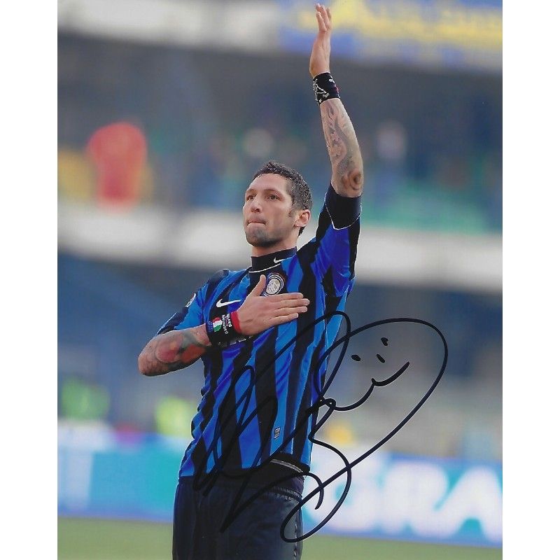 Marco Materazzi Inter Photo Signed Autograph Autographed  Materazzi  Photo Autographed Signed Autographed Marco Materazzi Inter Photo