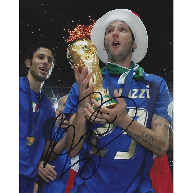 Marco Materazzi Italy World cup 2006 Photo Signed Autograph Autographed  Materazzi  Photo Autographed Signed Autographed Marco Materazzi  Photo Italy