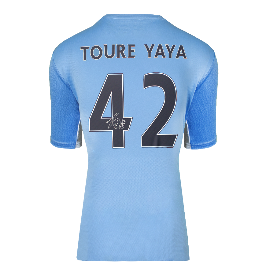 Yaya Toure Manchester City Shirt Autographed Autograph Signed Man City  Jersey TOURE Signed Autograph ICONS
