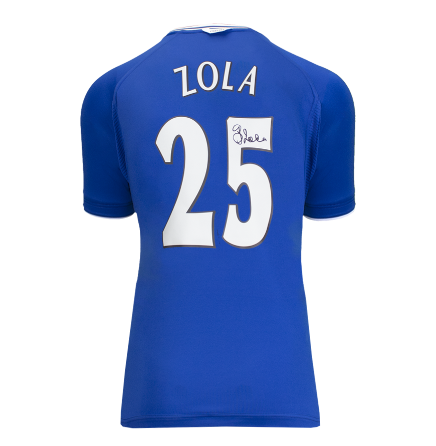 Gianfranco Zola Chelsea 2000 Shirt Jersey Shirt  Chelsea Autographed Autograph Signed CHELSEA  Jersey Chelsea GIANFRANCO ZOLA   Signed Autograph ICONS 2000