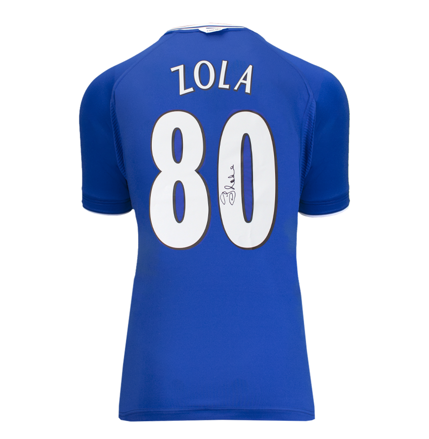 Gianfranco Zola Chelsea Chelsea 2000 Shirt "80" Goals Ltd Ed Autographed Autograph Signed CHELSEA  Jersey Chelsea GIANFRANCO ZOLA   Signed Autograph ICONS 2000