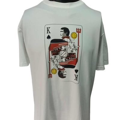 T Shirt Eric Cantona Manchester United  Leggend Icon Stampa Printed Sublimation T Shirt Eric Cantona King