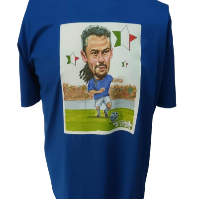 T Shirt Roberto Baggio Leggend Icon Caricatura Stampa Printed Sublimation T Shirt BAGGIO DIVIN CODINO Baggio Roberto Baggio