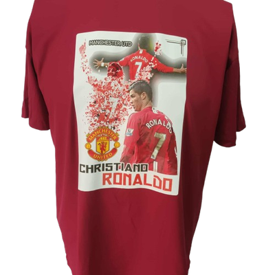 T Shirt Cr7 Cristiano Ronaldo Manchester United  Leggend Icon Stampa Printed Sublimation T Shirt RONALDO CR7