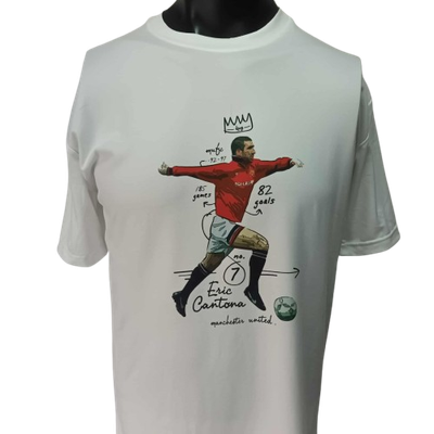 T Shirt Eric Cantona Manchester United  Leggend Icon Stampa Printed Sublimation T Shirt Eric Cantona King