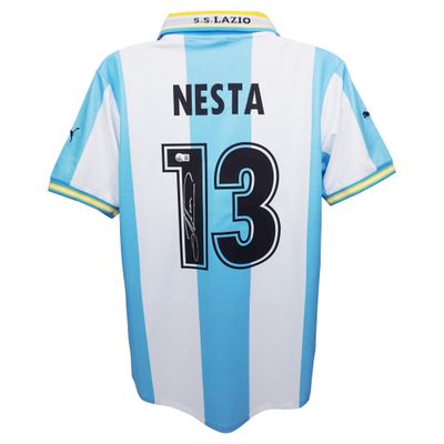 Jersey Alessandro Nesta 13 Lazio 1999 2000 Champions League Season NESTA Autografata Jersey Signed 99/00 Alessandro Nesta Lazio Jersey Lazio NESTA 13 Lazio 1999 2000 Season​ Replica Lazio Jersey Auto