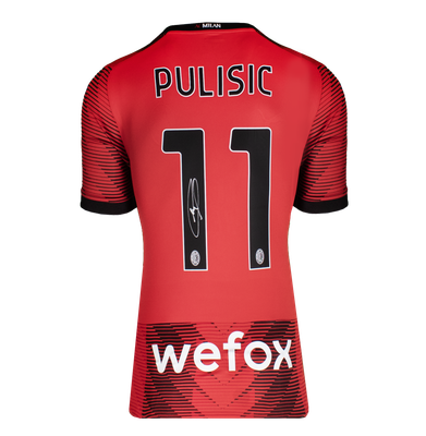 Christian Pusilic  Jersey Ac Milan Autographed Autograph Signed Ac Milan 2023 2024  Jersey Ac Milan PUSILIC   Back Signed Ac Milan 23/24 Home Shirt ICONS Pusilic Christian 11