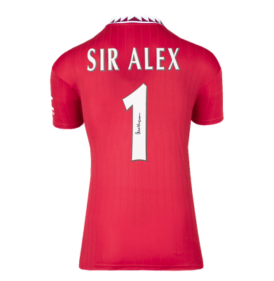 Sir Alex Ferguson Camisola do Manchester United 2022-23 com autógrafo Camisola do Manchester United Sir Alex Ferguson 22/23 2022 2023 Camisola do Manchester United com autógrafo FERGUSON Autografada