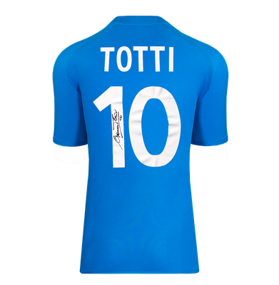 Francesco Totti Italien Trikot  2002  signiert Italienisches Nationaltrikot, signiert von Totti, Saison  2002 , Trikot-Ikonen