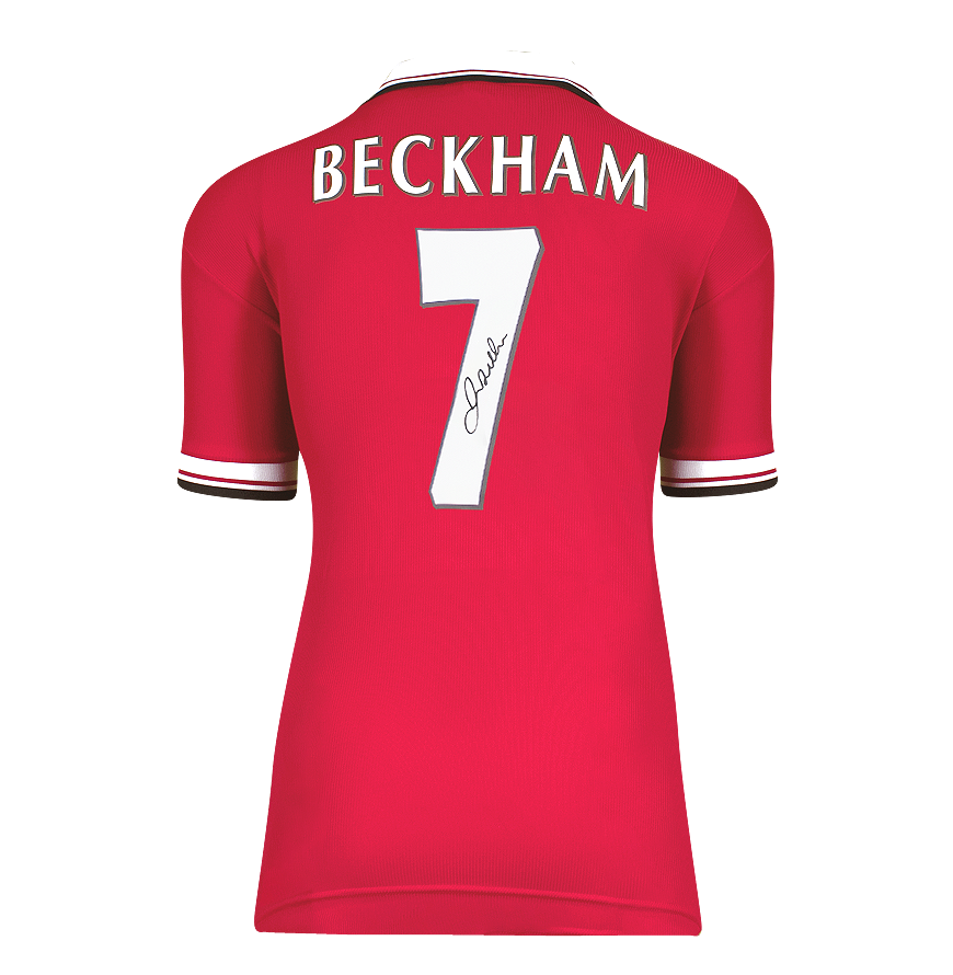 David Beckham Jersey Autographed Man Utd 1999 PL Jersey  Jersey Ac Manchester United 99 Autographed Autograph Signed Man Utd  1999 Jersey BECKHAM  Signed  Shirt ICONS