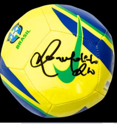 Ronaldinho autographed ball Ronaldinho autographed autographed ball