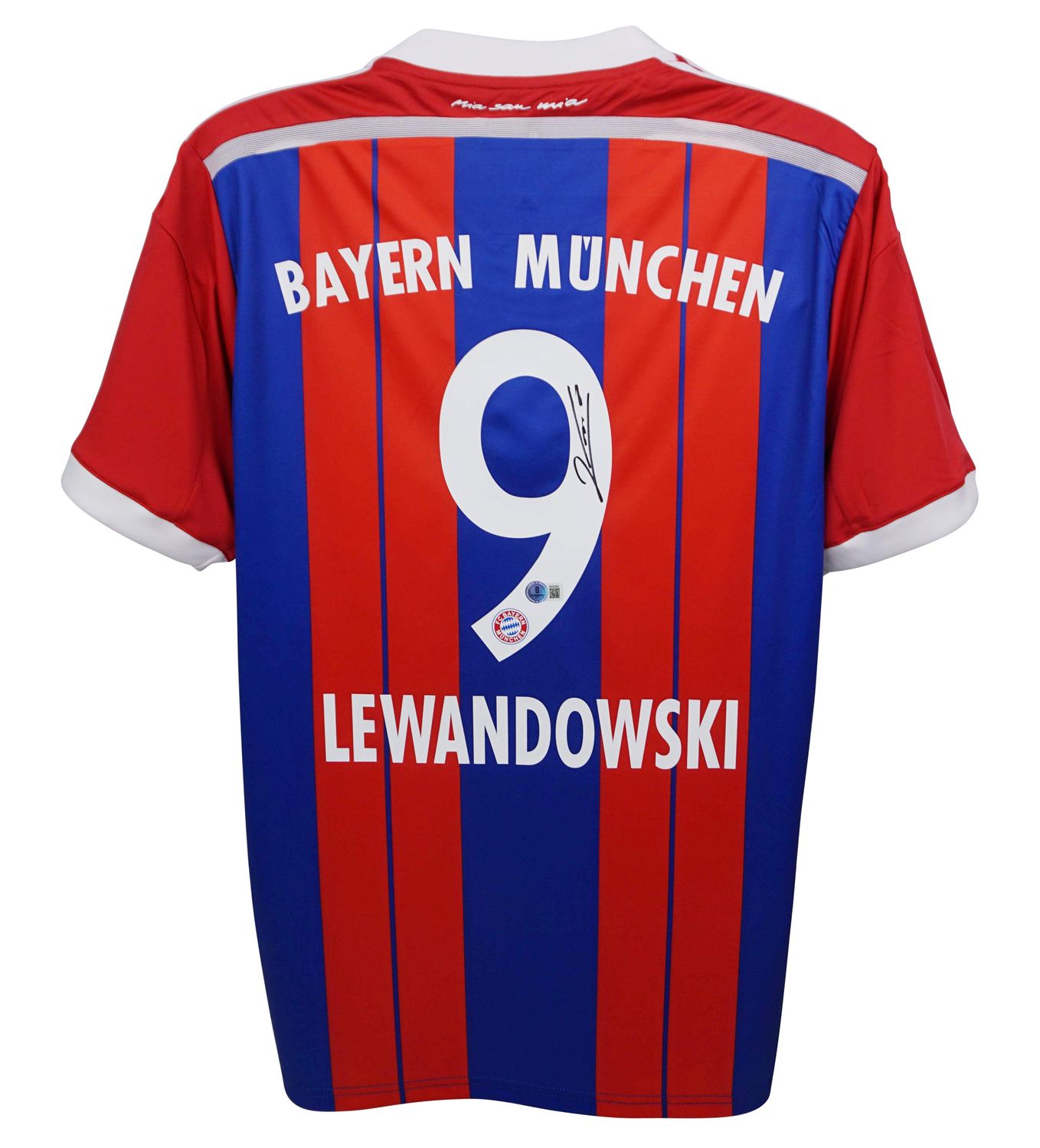Jersey Robert Lewandoski  Bayer Munich 14/15 Autograph Jersey Signed Autographed LEWANDOSKI 9 Beckett Authentication Bayer Munich 9 2014 2015