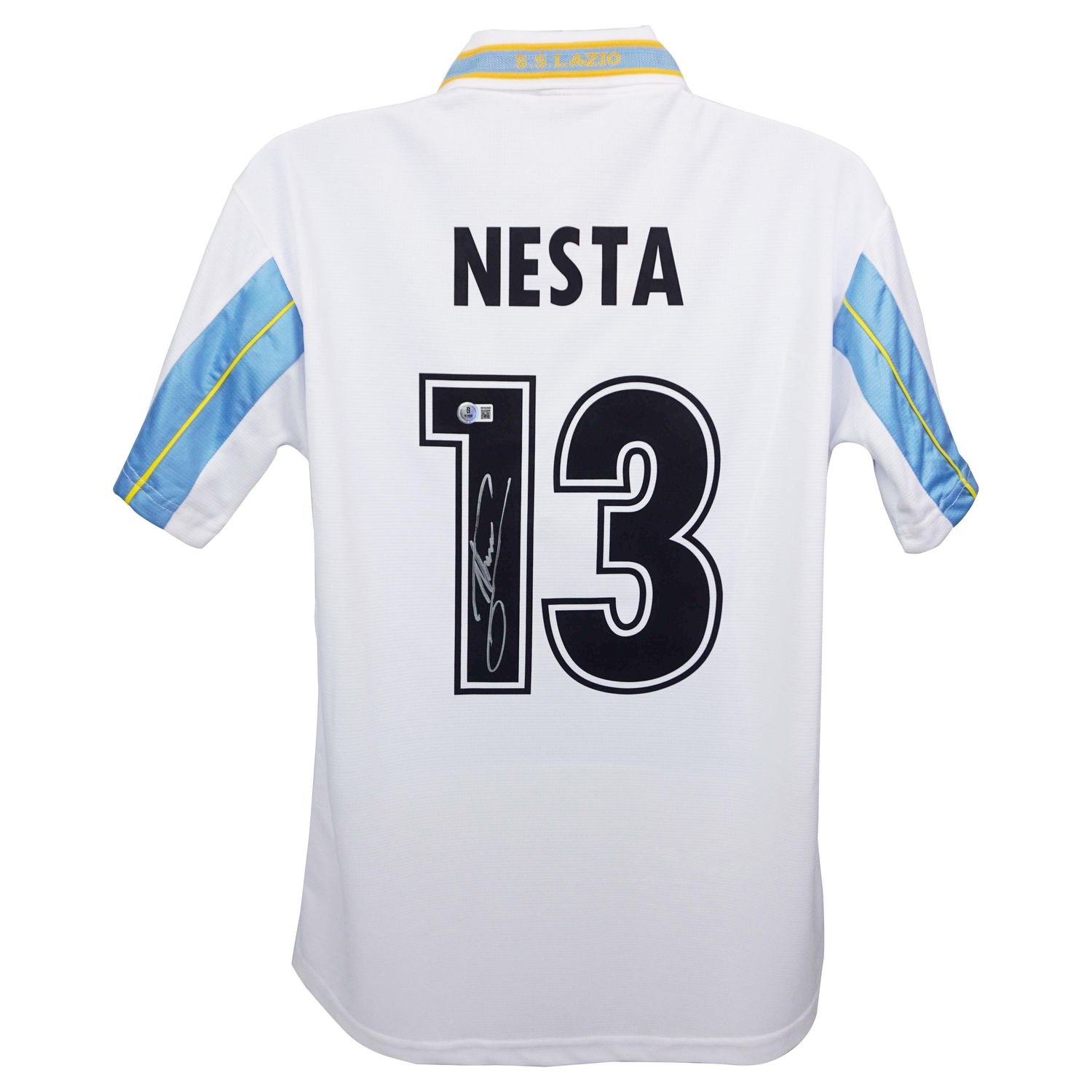 Jersey Alessandro Nesta 13 Lazio 1999 2000  Season NESTA Autografata Jersey Signed 99/00 Alessandro Nesta Lazio Jersey Lazio NESTA 13 Lazio 1999 2000 Season​ Replica Lazio Jersey Auto