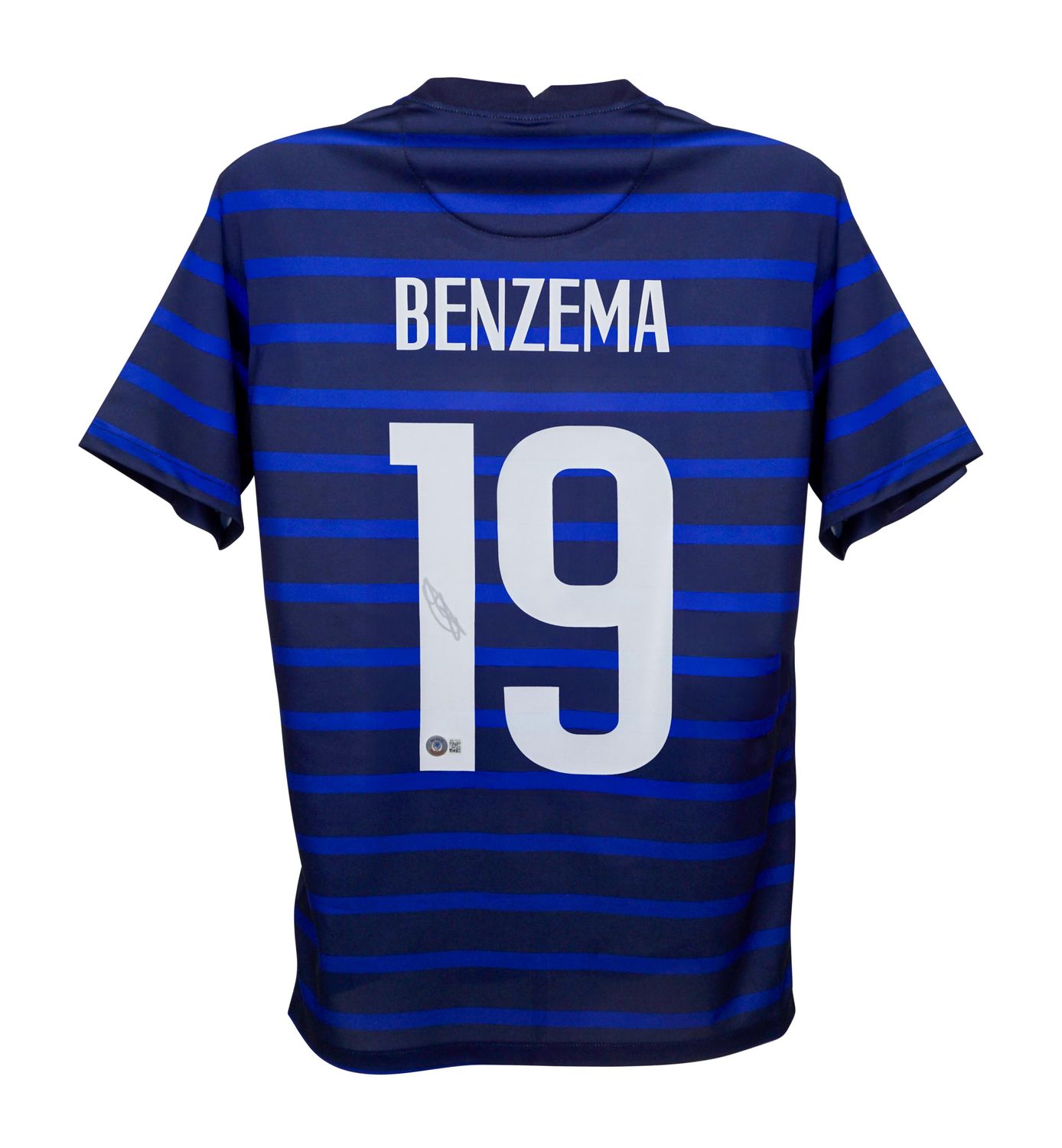 Jersey Karim Benzema 9  France National  Signed Autograph BENZEMA France 2020 2021   Autographed Jersey Autograph Karim Benzema 20/21 Benzema