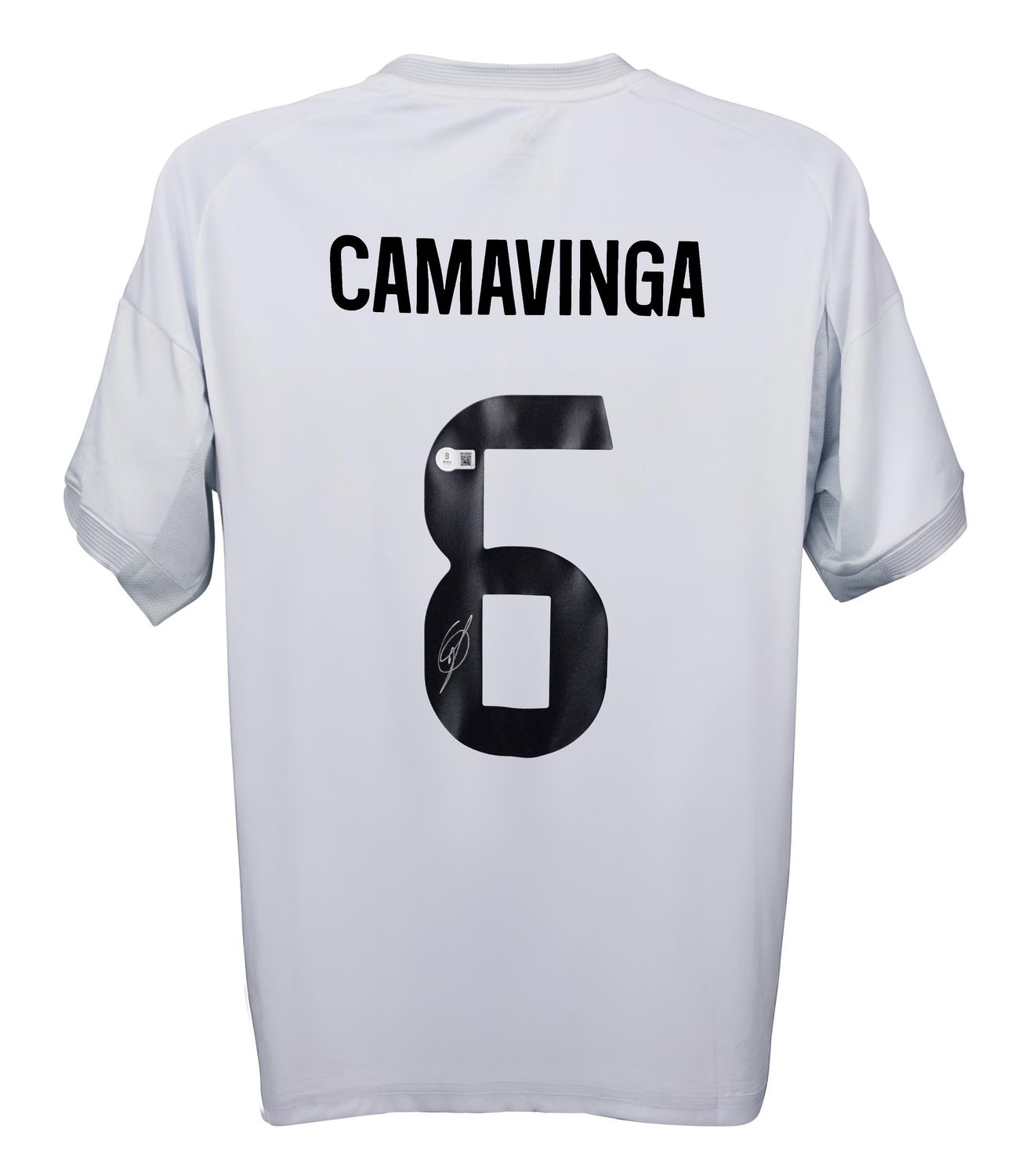 Jersey Eduardo Camavinga 6 Real Madrid Signed Autograph CAMAVINGA Real Madrid Blancos 2025 2026  Autographed Jersey Autograph Eduardo Camavinga 25/26  Real Madrid