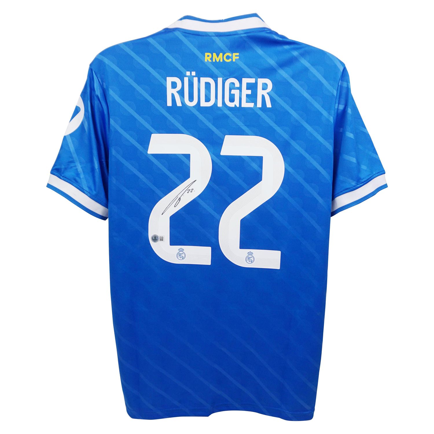 Jersey Real Madrid 2025  2026  Jersey Signed Rudiger 22 Autographed Autograph RUDIGER Beckett Autograph Rudiger Real Madrid 25/26 RUDIGER