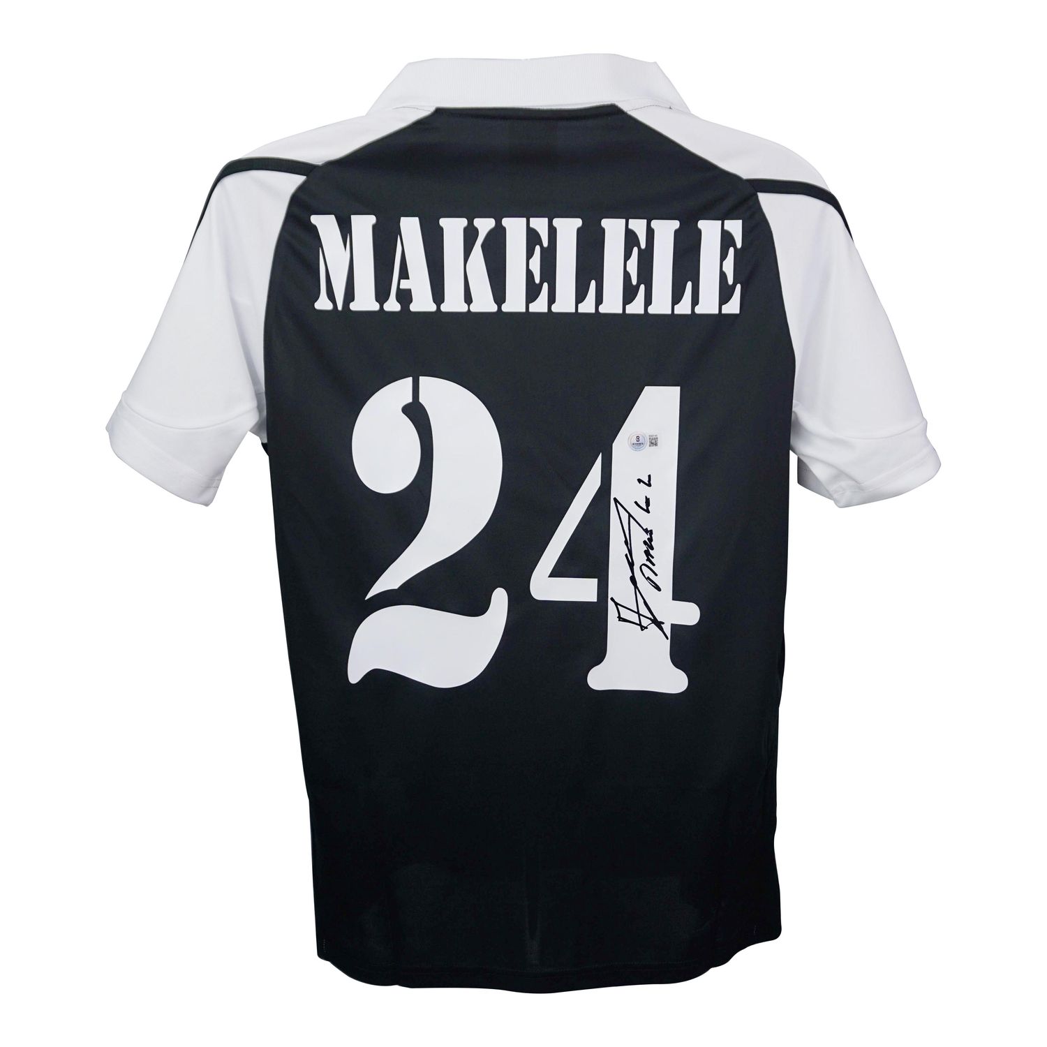 Jersey Claude Makélélé 24 Real Madrid 2001 2002 Autograph Jersey Real Madrid 01/02  Autographed Signed Real Madrid  Claude Makélélé 24  Real Madrid Jersey Autographed Autograph 01/02