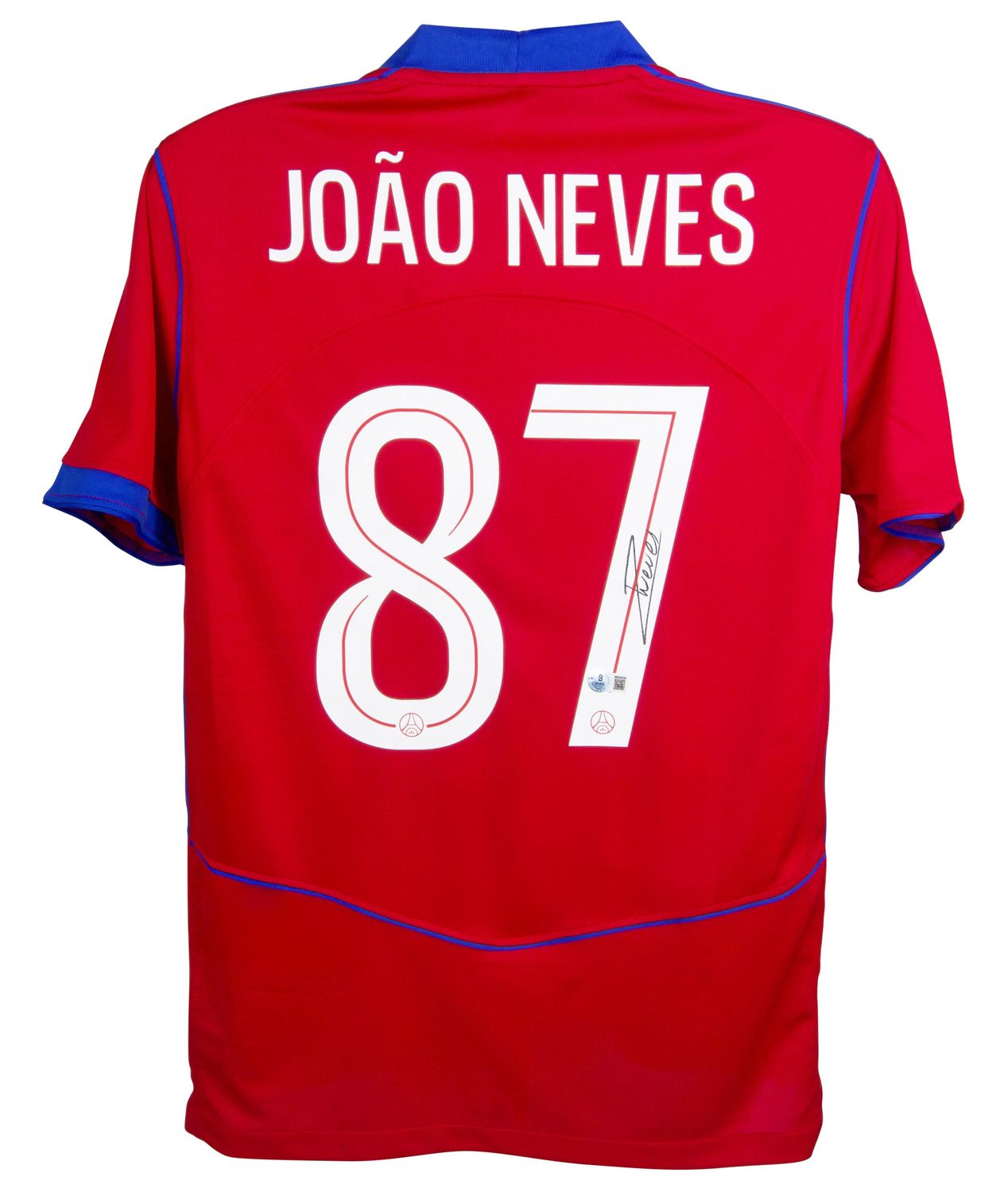 Joao Neves 87 Paris St Germain Jersey Signed Autographed Jersey Autograph NEVES Signed Autograph Jersey Psg 2025 2026