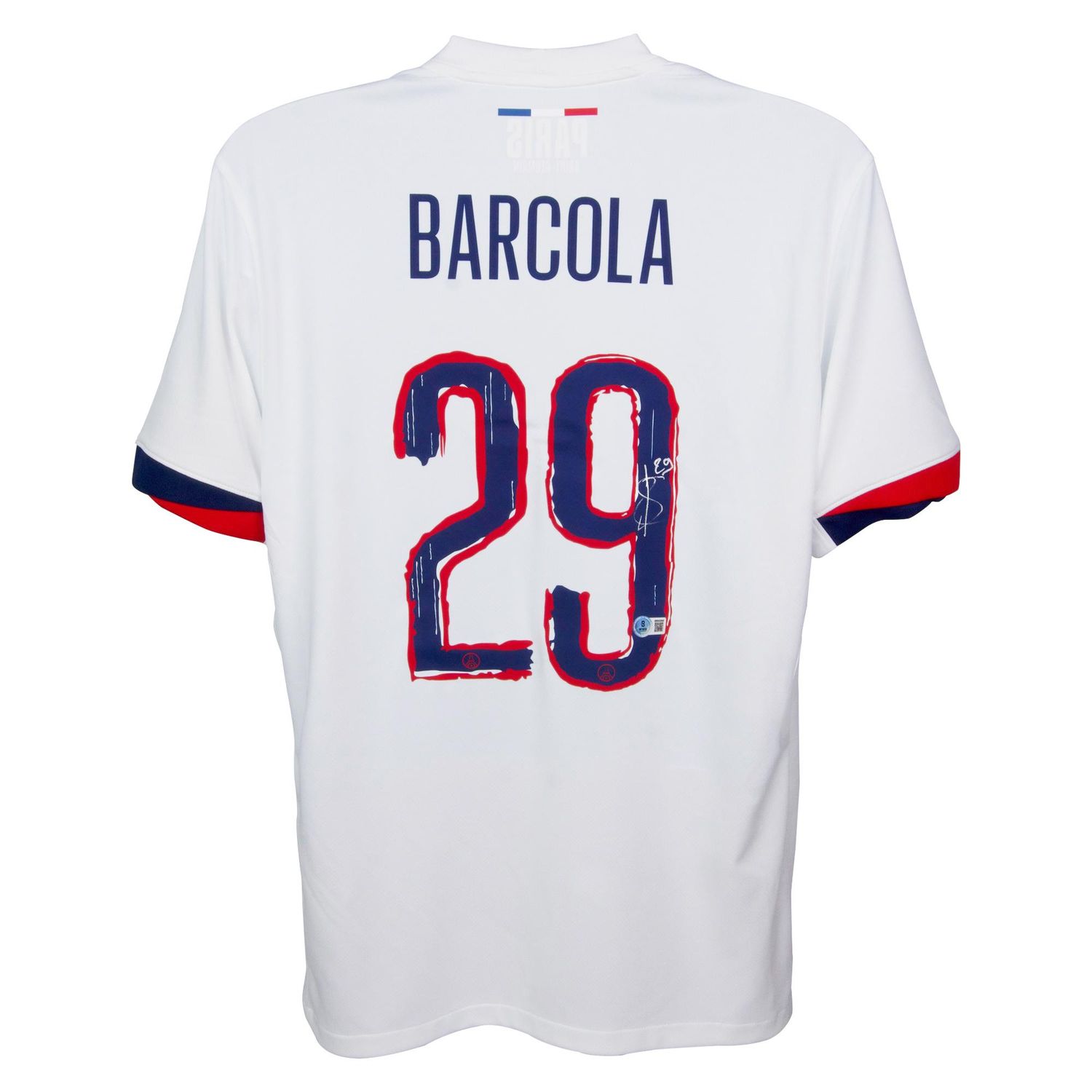 Barcola 29  Paris St Germain Jersey Signed Autographed Jersey Autograph BARCOLA Signed Autograph Jersey Psg 2024 2025