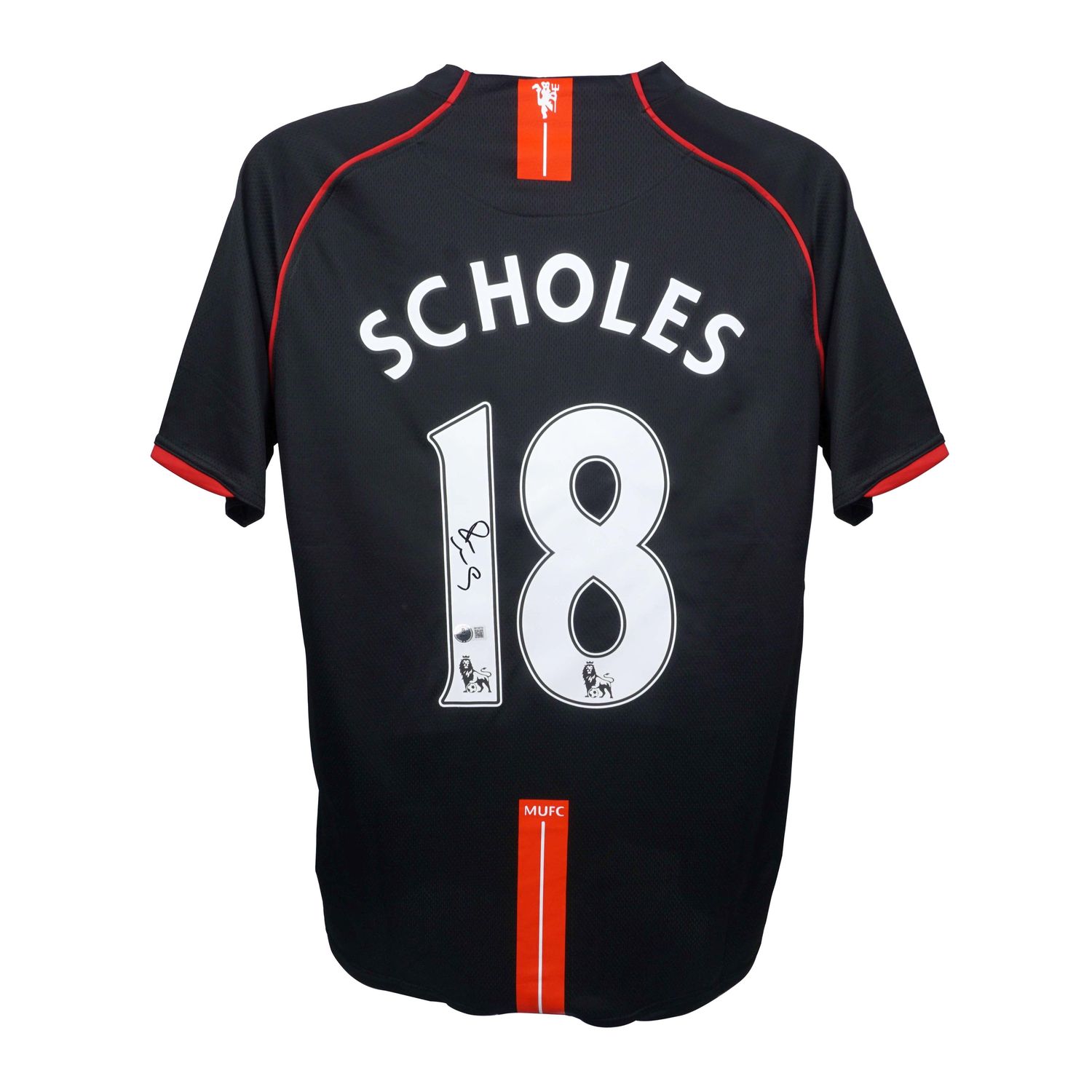 Jersey Paul Scholes 18 Manchester United Final Champions  2008 Sign Autograph Jersey Signed Final Champions 2008 Vs Chelsea SCHOLES 18
