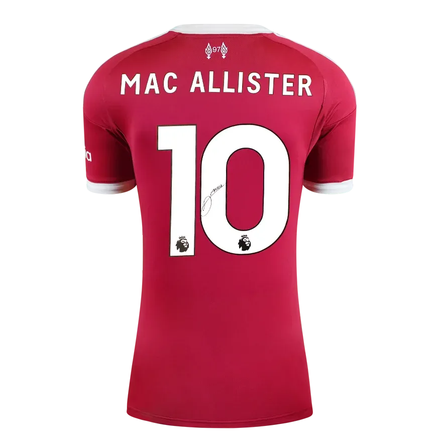 Alexis Mac Allister Back Signed Liverpool 2024-25 Home Shirt Jersey Liverpool Autographed Autograph Mac Allister SIGNED  Shirt ICONS​  Authentication: ICONS Hologram  Actual delivery time: 10-20 days.