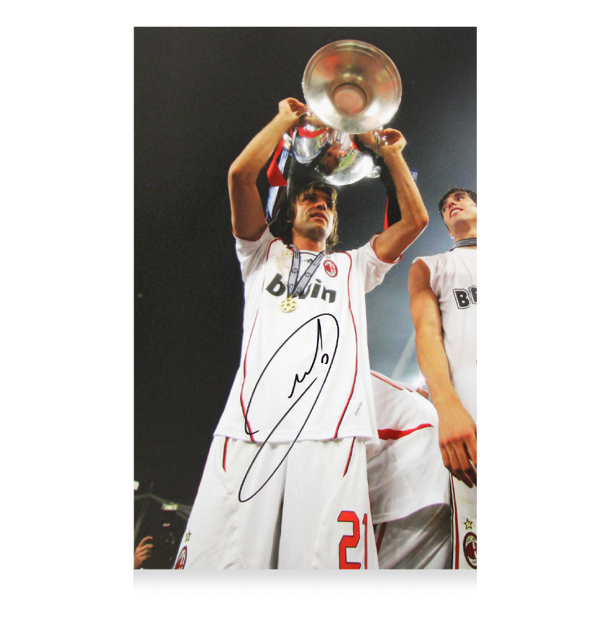 Andrea Pirlo Autograph Ac Milan Andrea Pirlo Signed Ac Milan Photo Uefa Champions League 2007 Winner ICONS