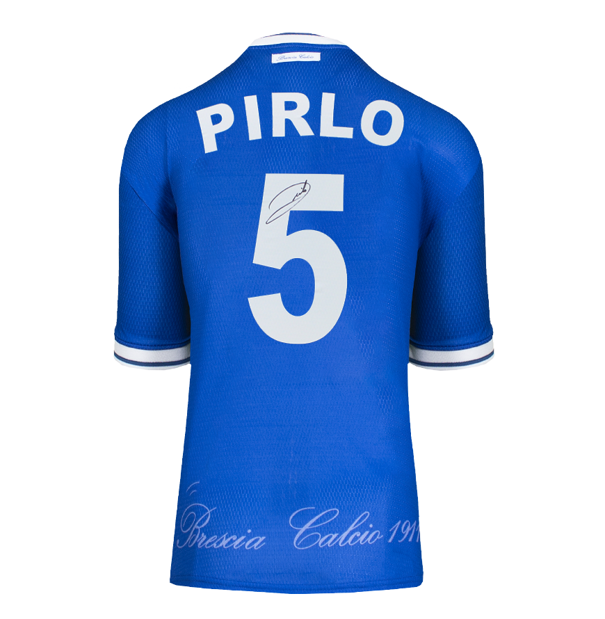 Andrea Pirlo Autograph Brescia Home  Back Signed Brescia Pirlo 5  Home Jersey Shirt Numbers Pirlo 5 Jersey  Brescia Calcio ICONS