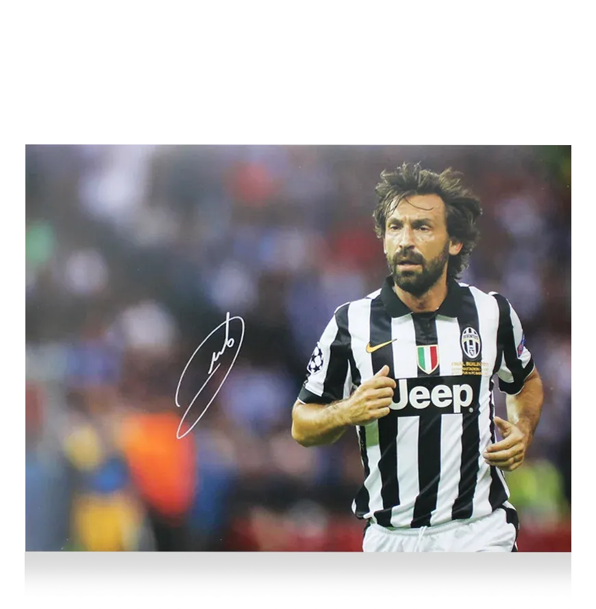 Andrea Pirlo Autograph Andrea Pirlo Signed Juventus Photo Ucl Finalist Uefa Champions League Photo Autographed Autograph Pirlo ICONS