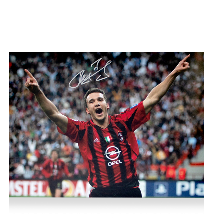 Shevchenko  Autograph Sheva Andriy Shevchenko Signed Ac Milan Photo Uefa Champions League  Autographed Shevchenko Autograph Signed Photo Sheva  ICONS
