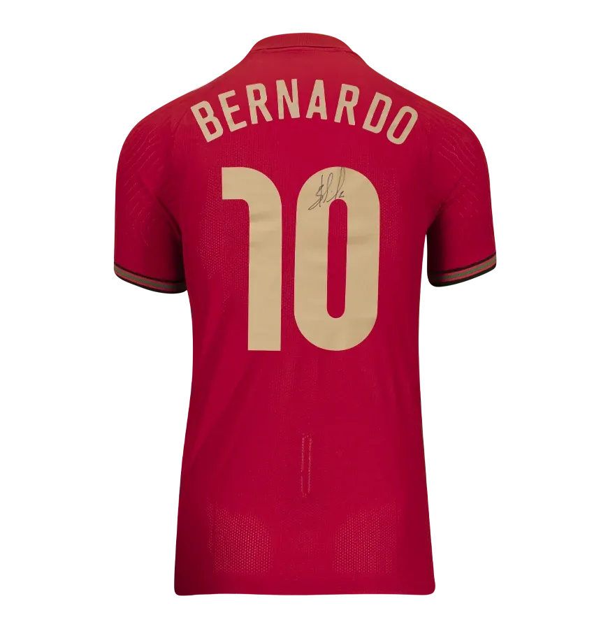 Bernardo Silva Back Signed Portugal 2020 Jersey home shirt Bernando Silva Jersey Portugal 20 Silva Jersey Autograph Autographed Autograph Silva ICONS
