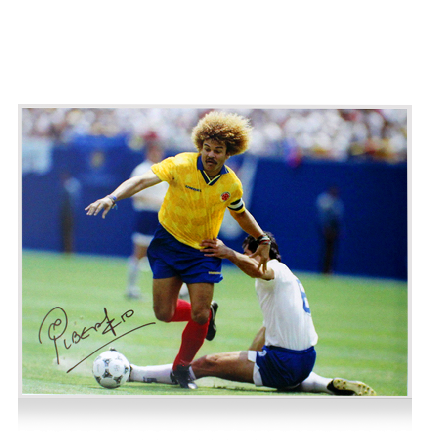Carlos Valderrama Signed Columbia Print ICONS Autographed Autograph  VALDERRAMA Autographed Carlos Valderrama