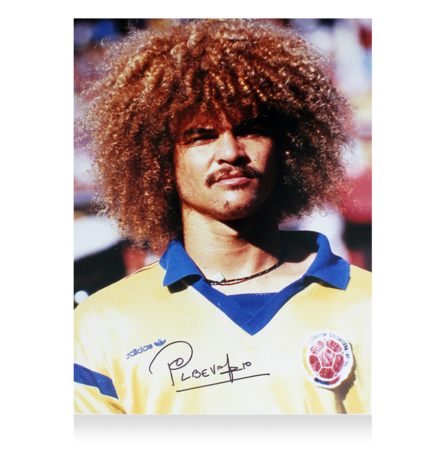 Carlos Valderrama Signed Columbia Print ICONS Autographed Autograph  VALDERRAMA Autographed Carlos Valderrama