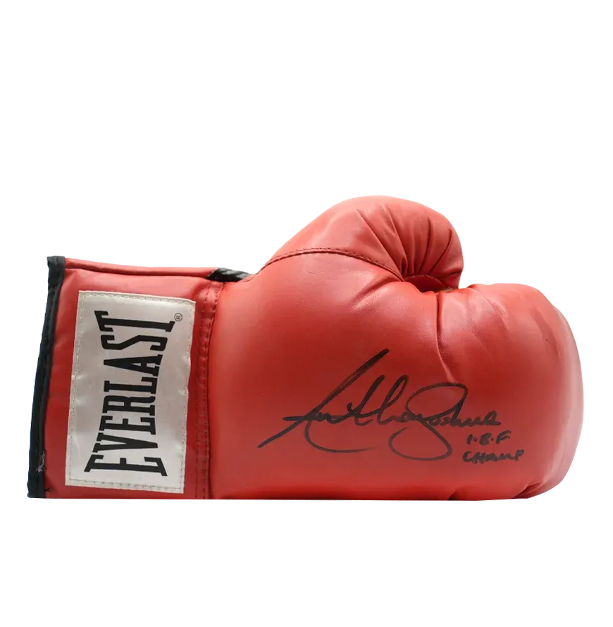 Anthony Joshua Signed Red Everlast Boxing Glove  Antony Joshua Signed Autograph Autographed Glove ICONS