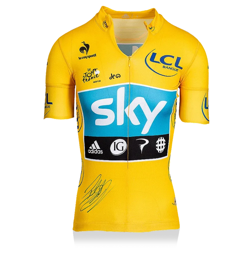 Bradley Wiggins Signed Front Signed Tour De France Yellow Jersey Autograph WIGGINS Autographed Autograph Jersey Yellow Tour France  ICONS