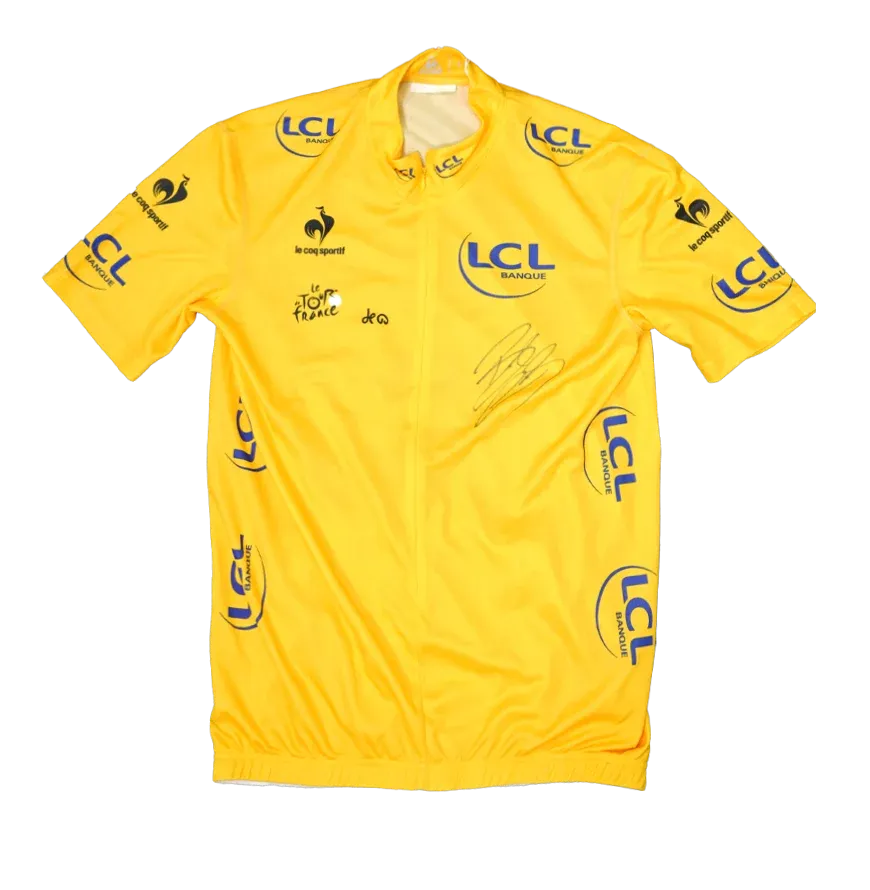 Bradley Wiggins Signed Front Signed  Yellow Jersey Autograph WIGGINS Autographed Autograph Jersey Yellow Tour France  ICONS