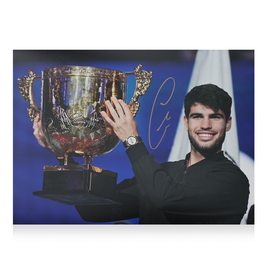 Carlos Alcaraz Signed Carlos Alcaraz Signed Signed Photo Carlos Alcaraz Signed Autographed Photo Alcaraz Action Photo Autographed Autograph Alcaraz    ICONS